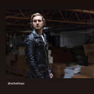 Schott Men’s Fitted Cowhide Leather Motorcycle Jacket XXL m